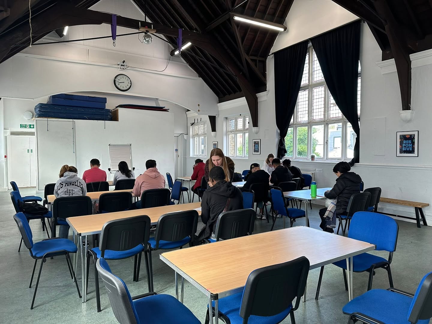 Members taking part in a Roots for Change English class